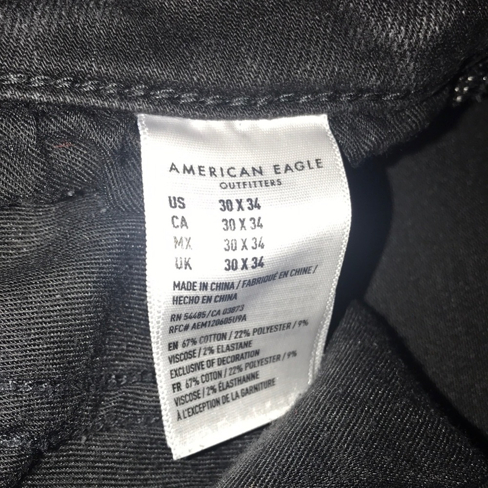 American Eagle Next Level Flex 30x34 Factory Faded Ripped Jeans - Picture 6 of 12